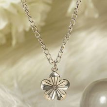 PRITA Statement Floral Silver Plated Necklace