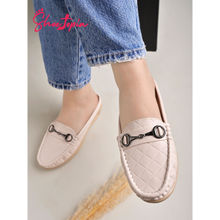 Shoetopia Smart Casual Cream Loafers for Women