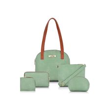 LaFille Green Women's Shoulder Bag (Set of 5)