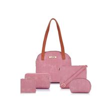 LaFille Pink Women's Shoulder Bag (Set of 5)