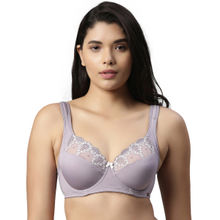 Enamor F087 Non Padded Wired Full Coverage Perfect Lift Full Support Bra - Purple