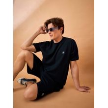 Club York Men Navy Blue Solid Regular Fit T-Shirt