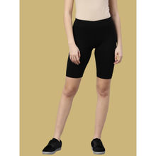 Kryptic Black Cotton Stretch Slim Fit Shorts