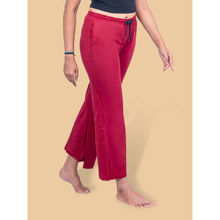 Kryptic Red Perfect Solid The Groove Cotton Bootcut Pyjama