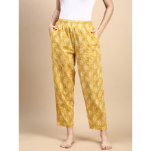 Kryptic Yellow Printed Cotton Relaxed Fit Pyjama