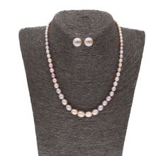 Sri Jagdamba Pearls Single Line Graded Pearl Necklace Set