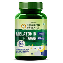 Vlado's Himalayan Organics Melatonin 10mg + Tagar 250mg Potent Sleep Aid Formula Vegetarian Tablets