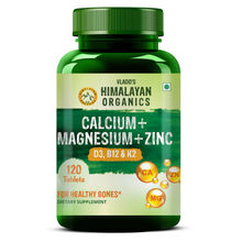 Himalayan Organics Vlado's Calcium Magnesium Zinc Vitamin D3 & B12 Bone & Joint Support Vegetarian Tablets