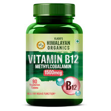 Vlado's Himalayan Organics Methyl Cobalamin Vitamin B12 1500Mcg Supplement Support Brain Tablets