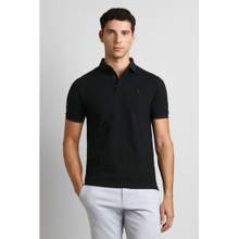 Simon Carter Black Cotton Half Sleeves Polo T-Shirt