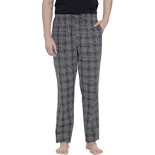 XYXX Super Combed Cotton Checkered Pyjama For Men - Black