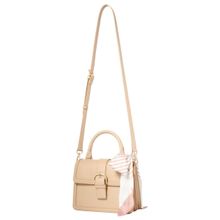 Forever New Nude Lily Buckle Top Handle Sling Bag