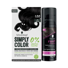 Schwarzkopf Black Hair Color Combo - 1 (Permanent + Touch Up)