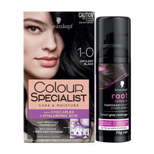 Schwarzkopf Black Hair Color Combo - 2 (Permanent + Touch Up)