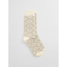 GANT Womens Cream Jacquard Monogram Socks