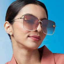 Pipa Bella by Nykaa Fashion Trendy Brown Lens Oversized Rimless Sunglasses (M)