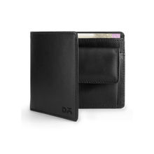 DailyObjects Black Leather Coin Classic Billfold Wallet (M)