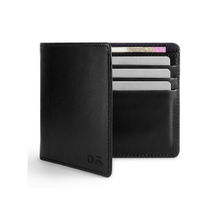 DailyObjects Black Leather Slim Classic Billfold Wallet (M)