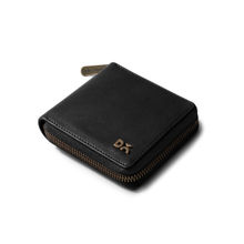DailyObjects Black Veg Leather Zip Wallet (M)