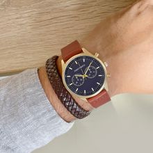 Joker & Witch Hugo Navy Blue Mens Watch with Bracelet Stack - JWMBS78 (M)