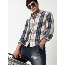 Campus Sutra Mens Tartan Plaid Button Up Shirt