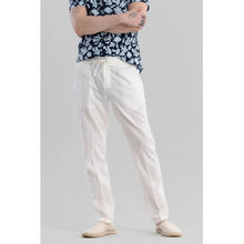 Snitch Nova White Linen Blend Trouser