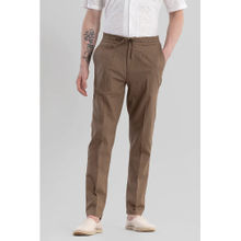 Snitch Nova Brown Linen Blend Trouser