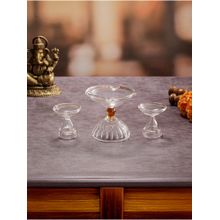 Trovea's Deepaura Clear Diya Set (Pack Of 3)