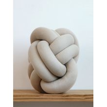 PLUCHI Nodo Cotton Knitted Pale Whisper Color 12 X 12 Inches Knot Decorative Cushion Cover