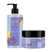 Lux Lavender Vit C Illuminating Body Wash & Scrub Combo