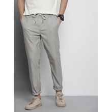 The Indian Garage Co Men Grey Solid/Plain Trousers