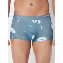 Underjeans by Spykar Men Super Premium Printed Bonded Elastic Blue Trunk Blue