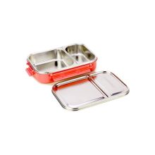 Signoraware Red Slim Stainless Steel Lunch Box with 2 Compartment