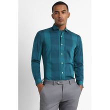 Peter England Men Blue Super Slim Fit Formal Shirt