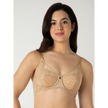 Amante Glam Floral Non-Padded Wired Minimizer Bra