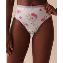 La Vie En Rose Super Soft Lace Detail High Waist Bikini Panty