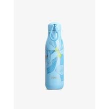 Zoku Stainless Steel Sky Lily Floral Bottle For thinKitchen, 750ml, Blue