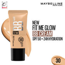 Maybelline New York Fit Me Glow BB Skin Tint, SPF 50, Niacinamide, Normal to Dry Skin - Shade 30