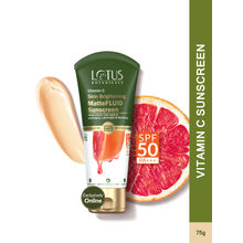 Lotus Botanicals 100x Vitamin C Matte Fluid Sunscreen, Sun Protect & Skin Brightening, SPF 50 PA+++