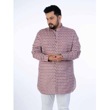 UNSIZED Men Plus Size Purple Ethnic Printed Kurta