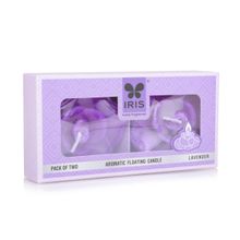 Iris Homefragrances Aromatic Floating Candle Pack of 2 Lavender 40g each (Set of 2)