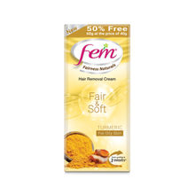 Fem Fairness Naturals Hair Removal Cream Fair and Soft Turmeric - Oily Skin (40g + 50% Extra)
