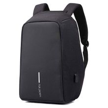 FUR JADEN Black Anti Theft Backpack Water Resistant 15.6 Laptop Bag with USB Charging Port