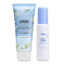 Nykaa Skin Rice Water And Glycolic Acid Face Wash And Toner Combo