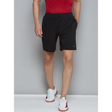 Alcis Men Black Solid Slim Fit Sports Shorts