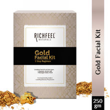 Richfeel Gold Facial Kit - Instant Glow & Bright Skin with Gold Foils , Salon Quality at Home