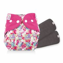 Beebaby Bumtelligent Pocket Style Cloth Diaper & 2 Rapidry Inserts For 0 To 3 Years - Pink
