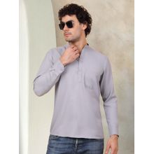 Jompers Men Grey Solid Shirt