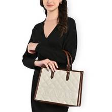 Lavie Women's Quilt Jessa Box Satchel Handbag (Off White)