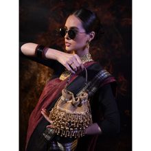 versuhz Golden Embellished Drawstring Potli Bag